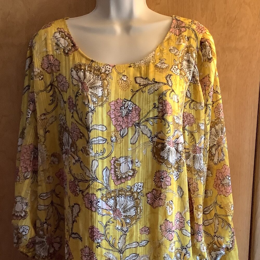 EUC Retrelogy 3/4 Sleeve Blouse Size: 2X
